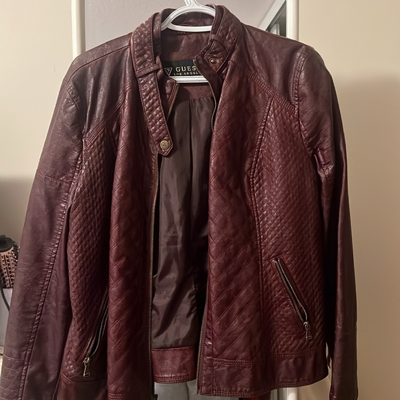 Guess Leather Jacket XL - Picture 2 of 3